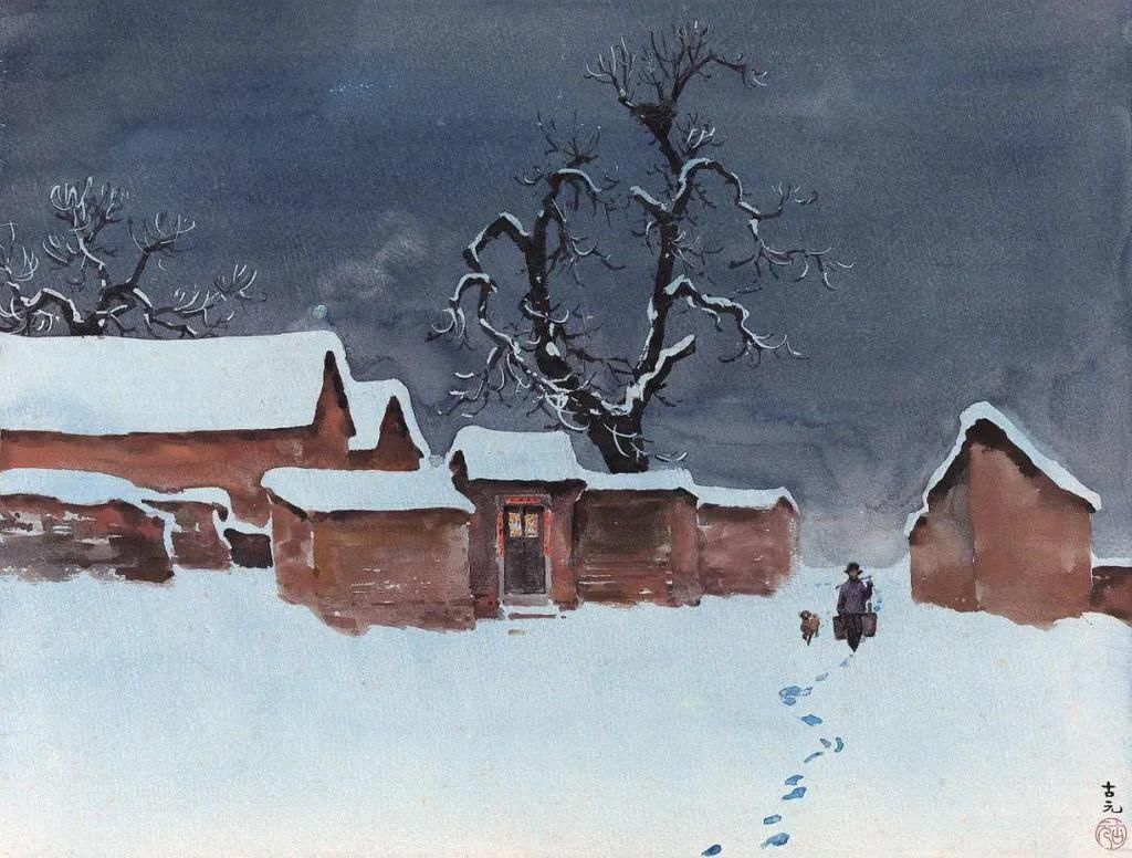 水彩|他被徐悲鸿称为“中国艺术界卓绝天才”,融入水墨意境的水彩,太美好了!