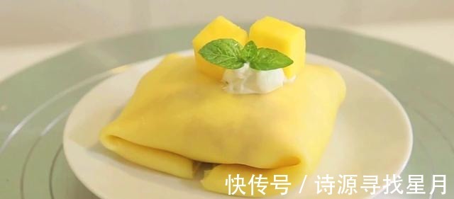 低筋面粉|经典港式甜品——芒果班戟,没有烤箱也能做,香甜软滑超好吃!