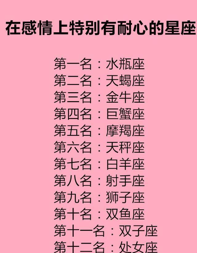 感情|十二星座谁在感情上特别有耐心，她跟陌生人有天然的距离感，您呢