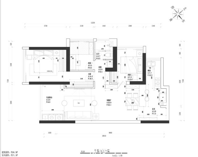 北欧风|85平三居室小户型想要温馨又舒适,选北欧风准没错