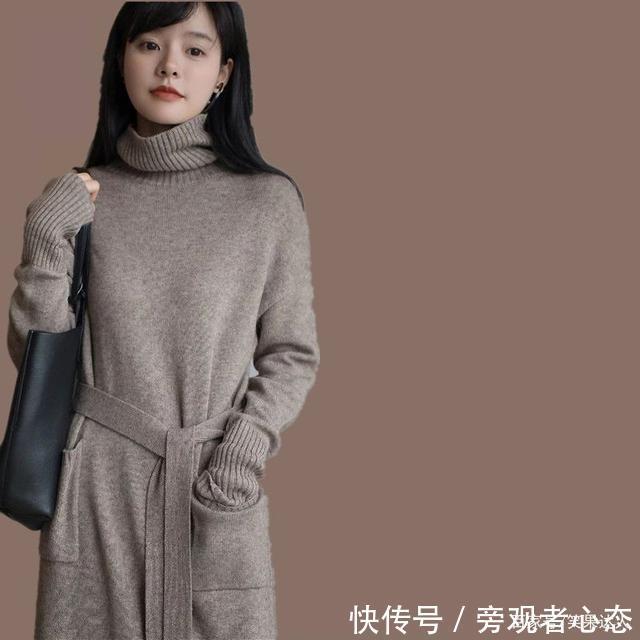 70后女人再不打扮就老了,立秋后,火了这款针织裙,年轻又洋气