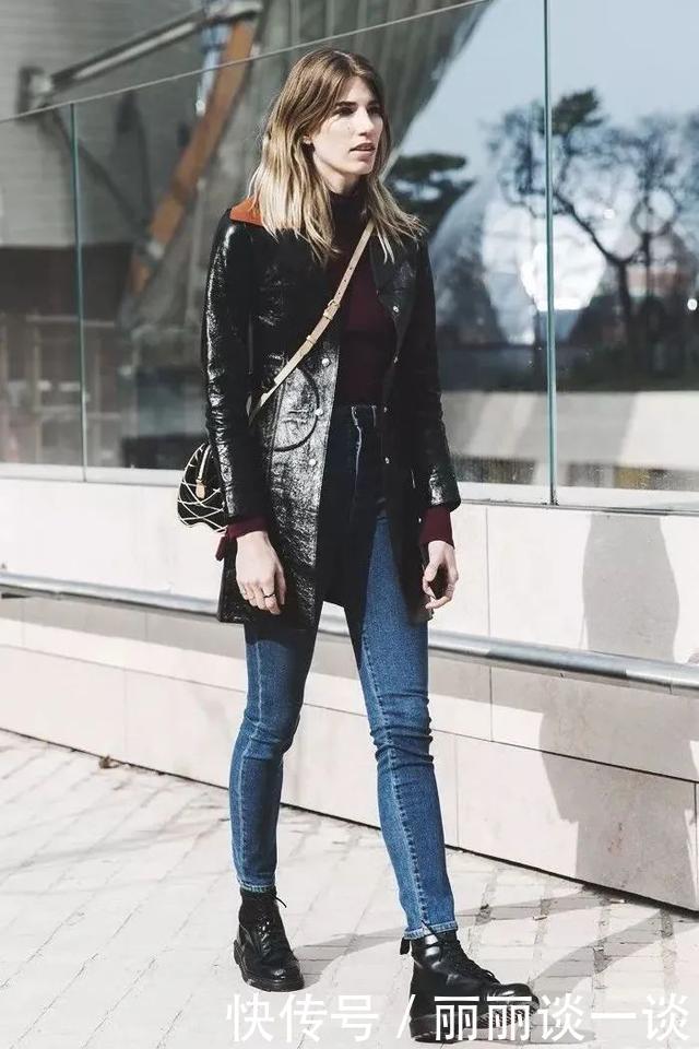 马丁靴的30个穿搭示范，可甜可盐，时髦炸了！
