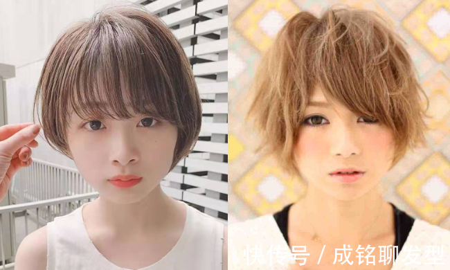 发量 发量少还“脸大”的女生适合啥发型？六款五五分短发，显瘦显发量