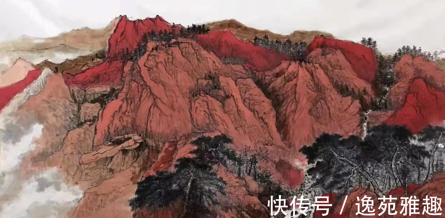 山水画作#「作品欣赏」雄伟大气,强悍不羁,画家侯贺明作品欣赏