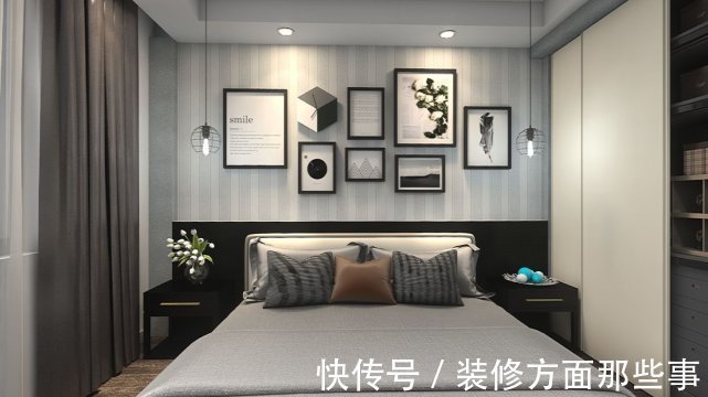 现代风|97平现代风二居室,儿童房充满艺术气息,与主卧色彩相对应