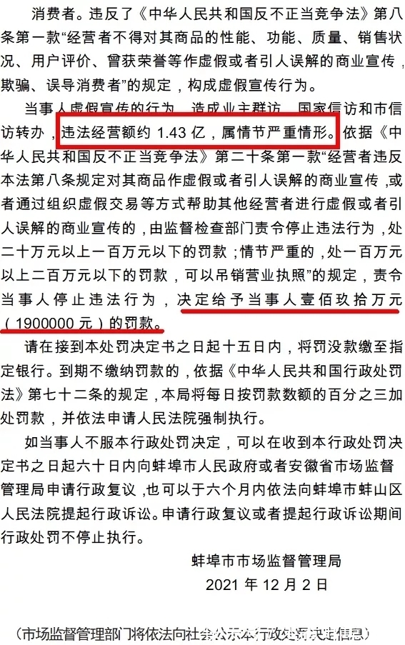 房地产|蚌埠一房地产项目虚假宣传,被罚190万元