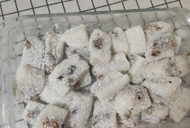 糯米|教你一种糯米粉的好吃的做法，不用炸不用煎，软糯香甜