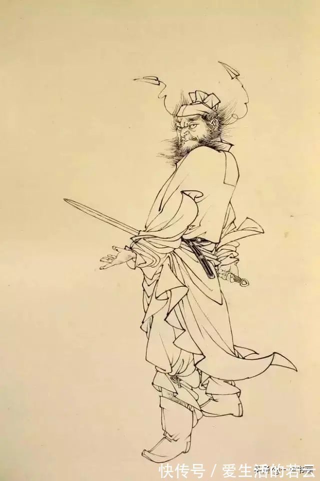 基本功@他的白描被评为“当代第一”,画仕女独辟蹊径