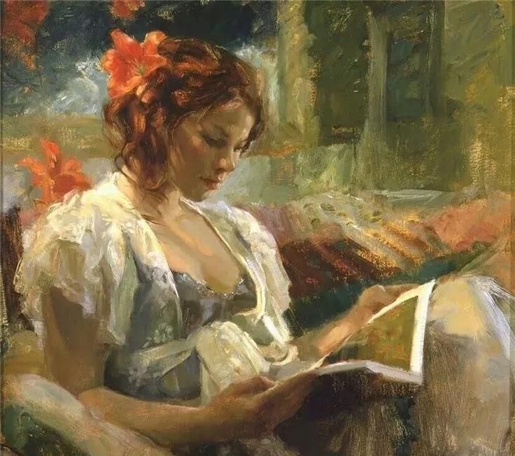 笔法!一位年轻的美女画家,用多变的笔法画出别样的美感