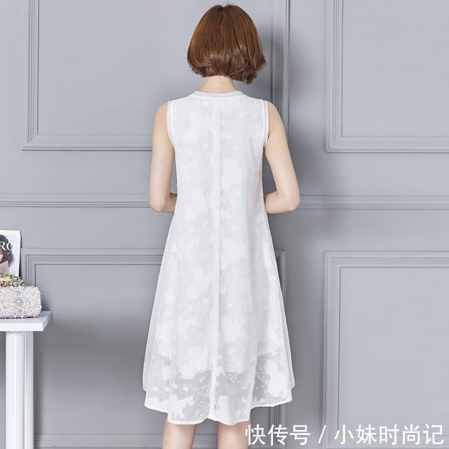 小蛮腰 无袖连衣裙最是舒适清爽,做优雅女人就穿它