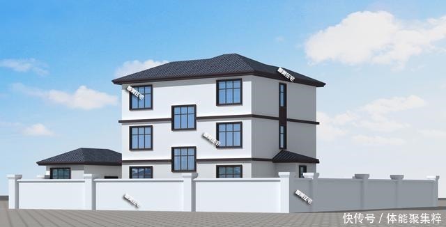 白墙|灰瓦白墙新中式别墅,厨房单独建,方便又卫生!