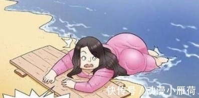 |搞笑漫画：荒岛求生后胖妹变美女，原因未可知！