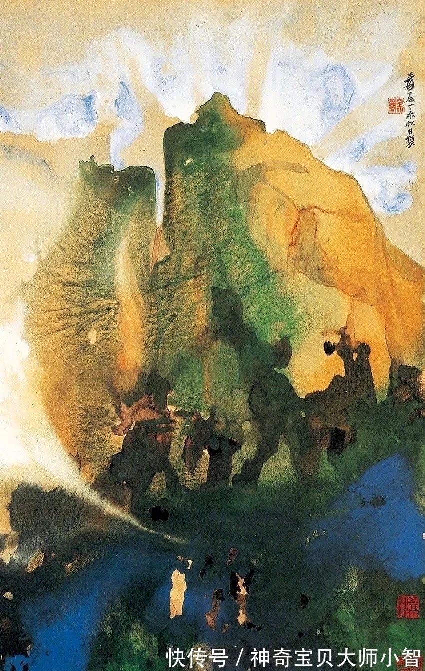 大师@泼彩山水画的最高境界,五百年第一人张大千!