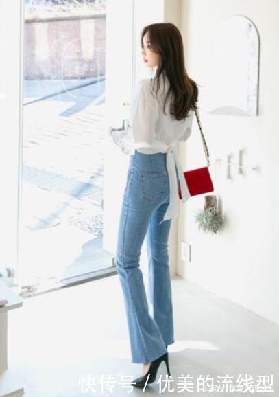 紧身牛仔裤，对身材具有很好的修饰作用，打造出曼妙身姿