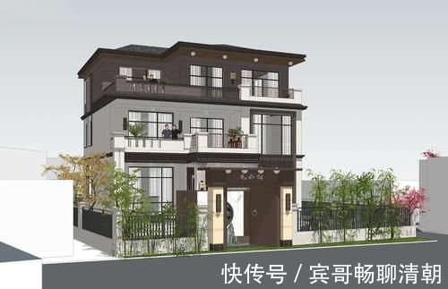 别墅|超赞这款占地130平三层新中式别墅,豪华至极,村里有钱人都抢着盖