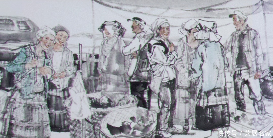  白裤瑶|【艺展中国】孙龙超民族人物手卷作品欣赏