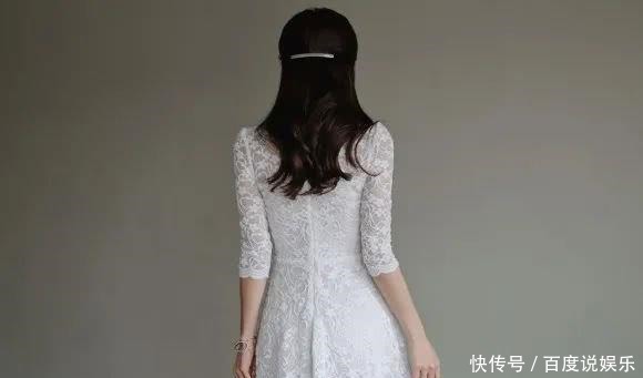 卷叶|美女鉴赏:苔丝风铃卷叶纯色幽雅小洋裙