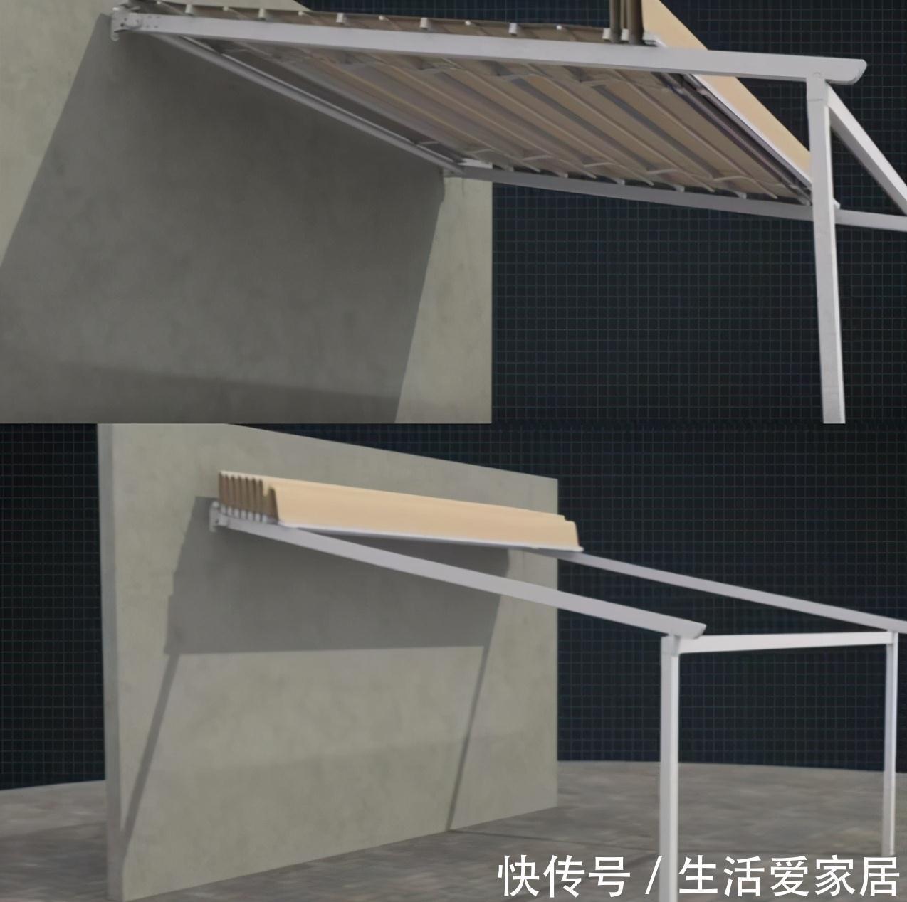 遮阳布|一楼别折腾装阳光房,直接换这种棚,通风遮阳效果好还能一键开合