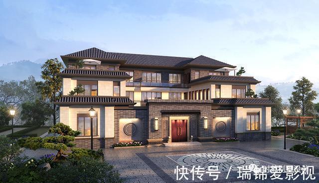 户外空间|这样的新中式别墅，建一栋才算是家大业大，人丁兴旺