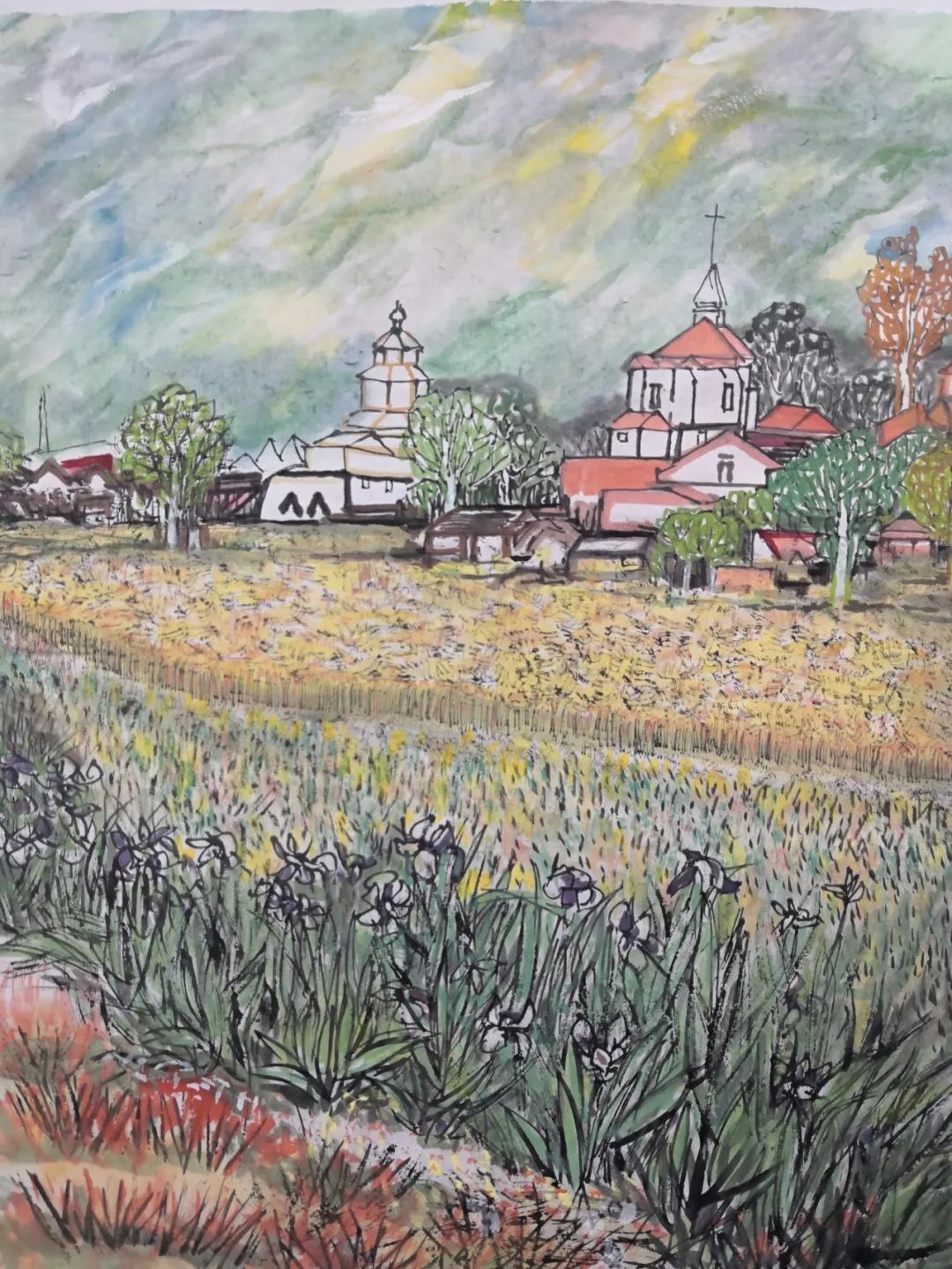 杨大眼造像@中西结合笔传情·锐意创新始通神——张山绘画人物山水艺术新貌