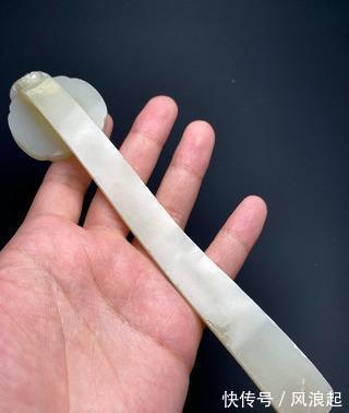 白玉@清乾隆 和田玉籽料 白玉 心中有佛 兰花诗文