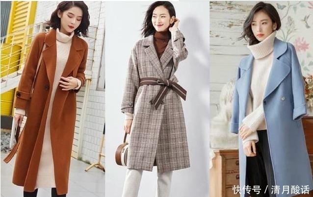 初冬|初冬优雅女人时尚穿搭,酒红色大衣配一条灰色围巾,高级显气质!