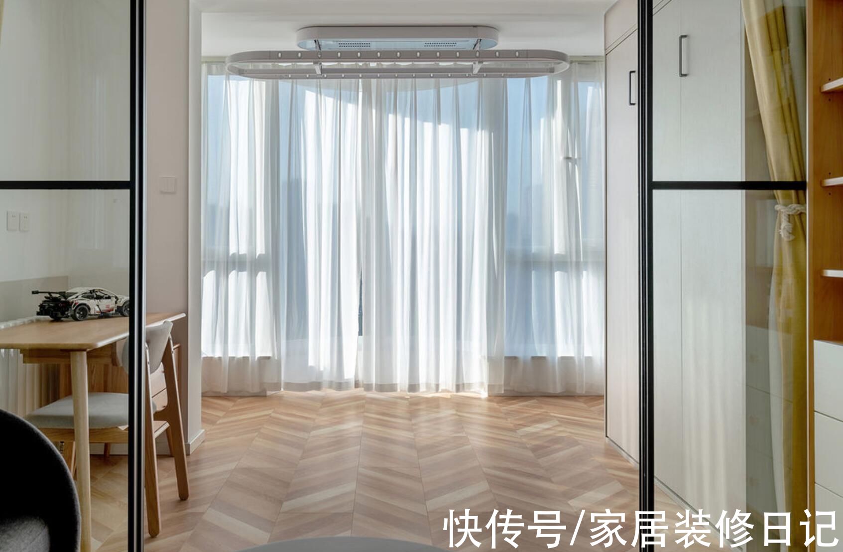 次卧|北京屋主的48㎡小家，全屋刷白真通透，次卧不装墨菲床有点可惜？