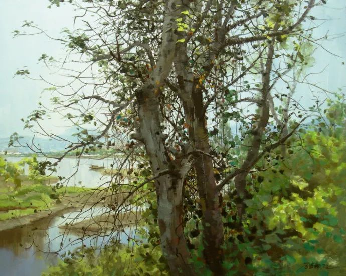 笔触|国画意境,油画笔触——石建都 笔下清新唯美的诗意油画