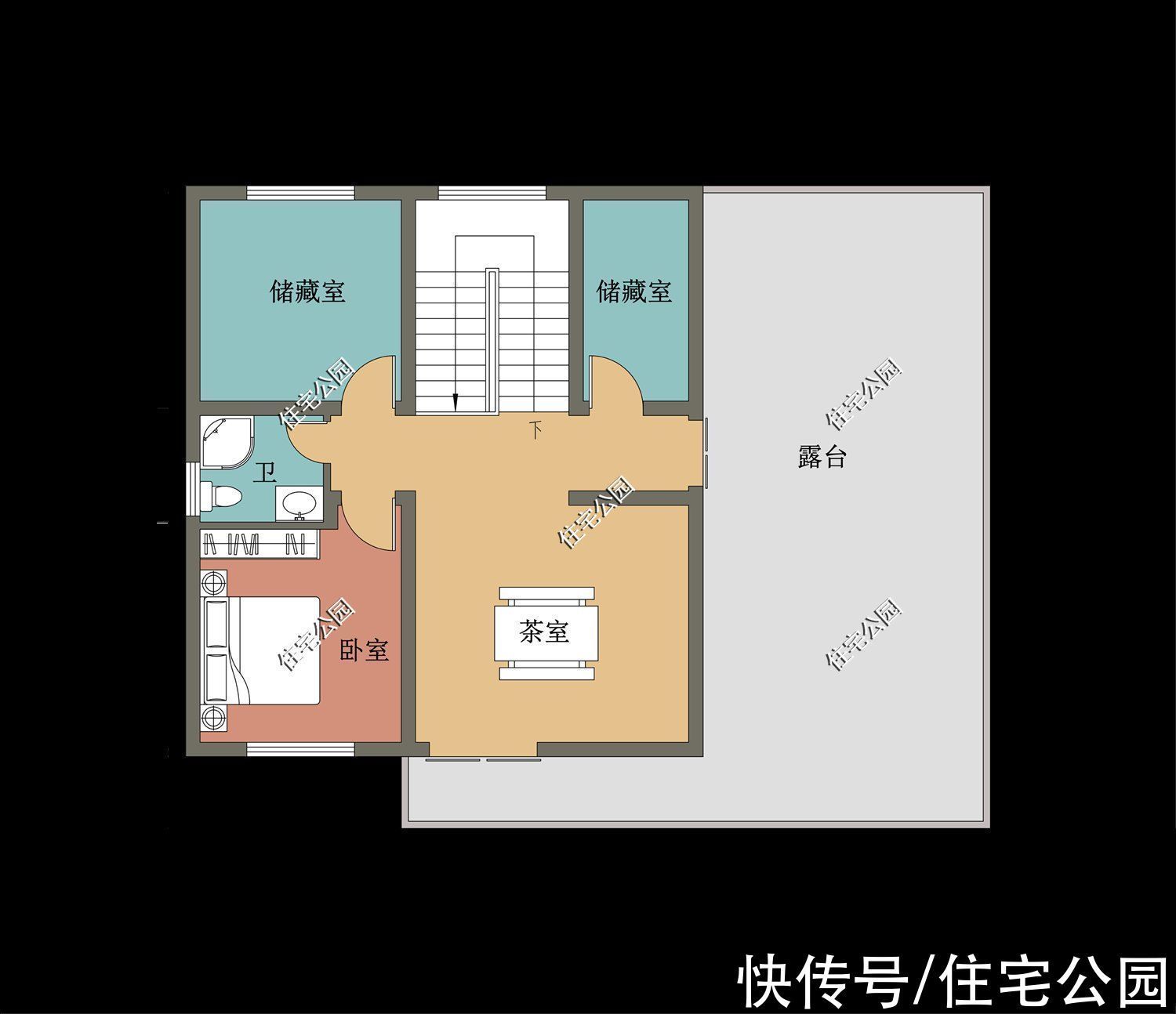 设计|3室2厅带车库露台,这样的农村小户型设计,备受大家的欢迎