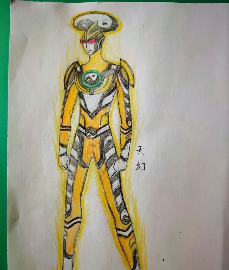 绘制|小学生绘制《中华超人》,神龙形象的“奥特曼”,超帅