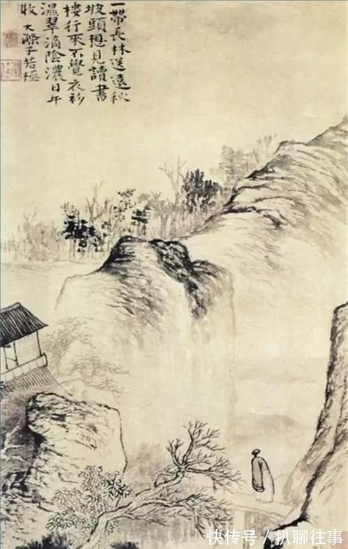 西岩松雪图@清初四大画僧笔下的意境山水,不只是养眼