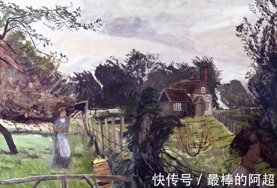 这风景油画个人化明显，画中人物和风景都不是主要的，戏剧性才是