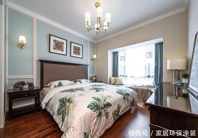 榻榻米|120㎡三室改四室，看起来比140㎡的还要大，经典美式风格太好看了