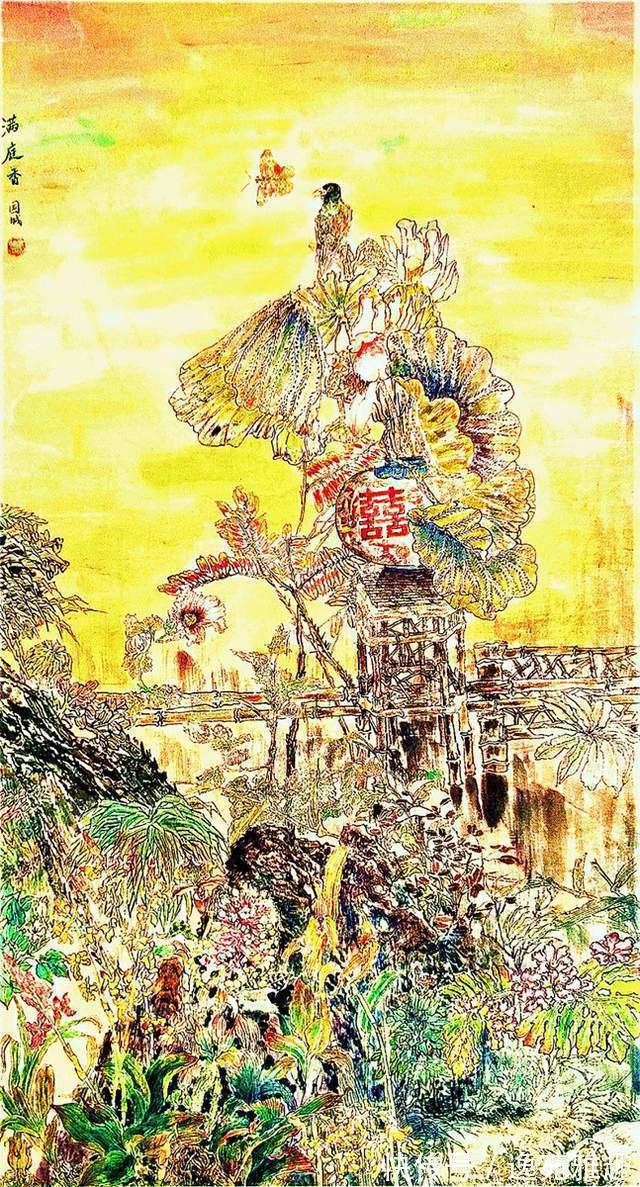 x90@「画作欣赏」岁华绘花又绘鸟,时光爱鸟更爱人,余国城画作欣赏