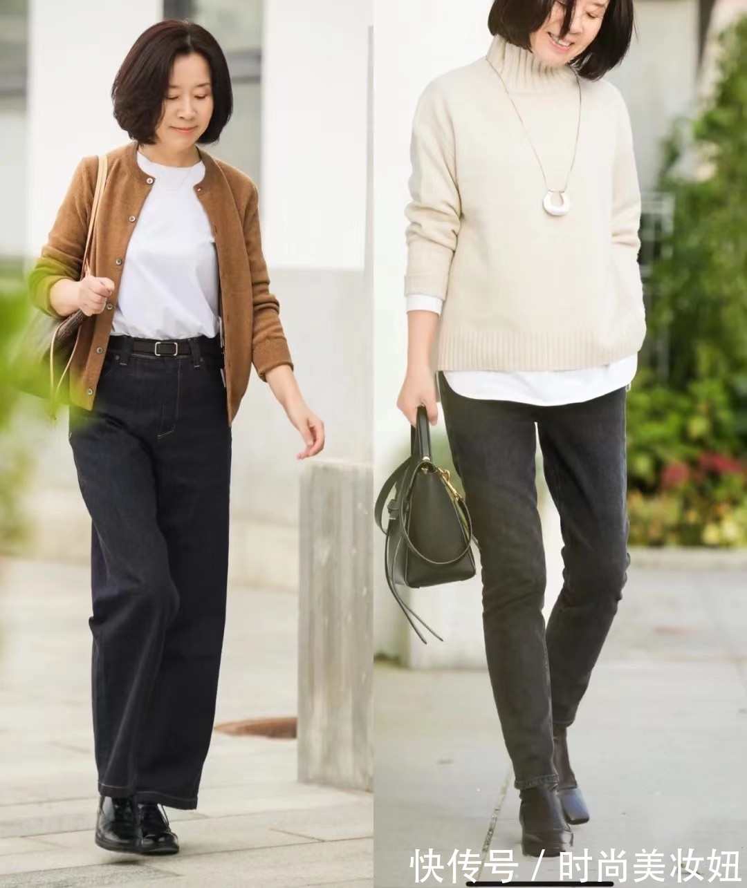 紧身裤|50岁的女人,针织衫少搭碎花裙,搭配西装裤、牛仔裤更洋气