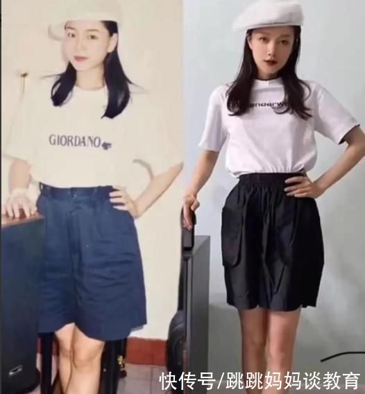 可比性|女学生和母亲的“同款照”，妈妈年轻时有多美?网友:没有可比性