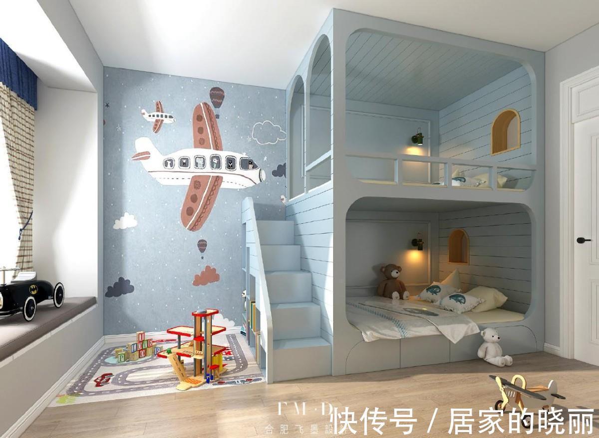 上下铺|儿童房的10种“扩容术”,用简单方法把家变大变舒适,需要的拿去