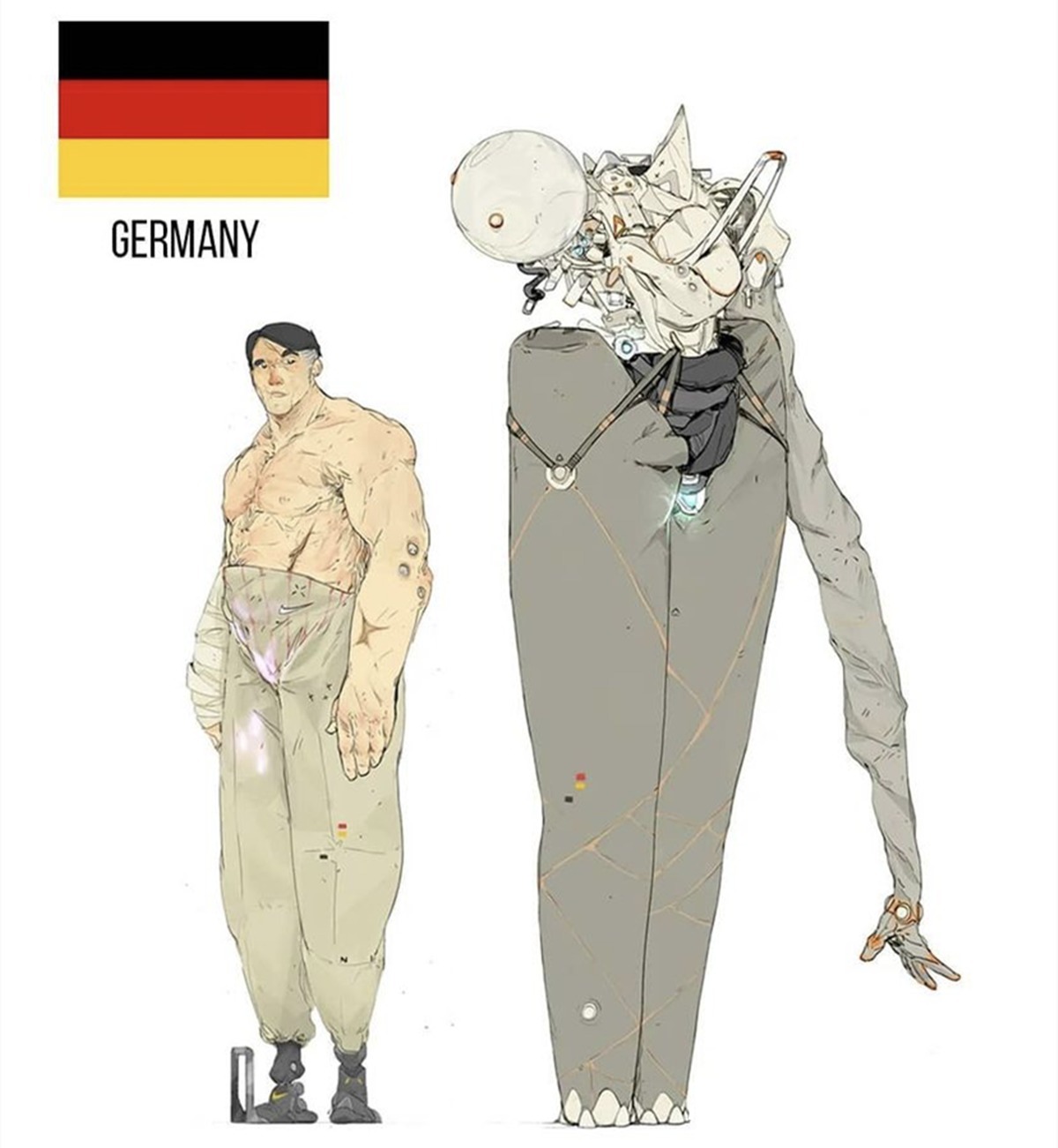 国旗|当机娘被设计成国旗的模样,有的现代感十足,有的还停留在近代