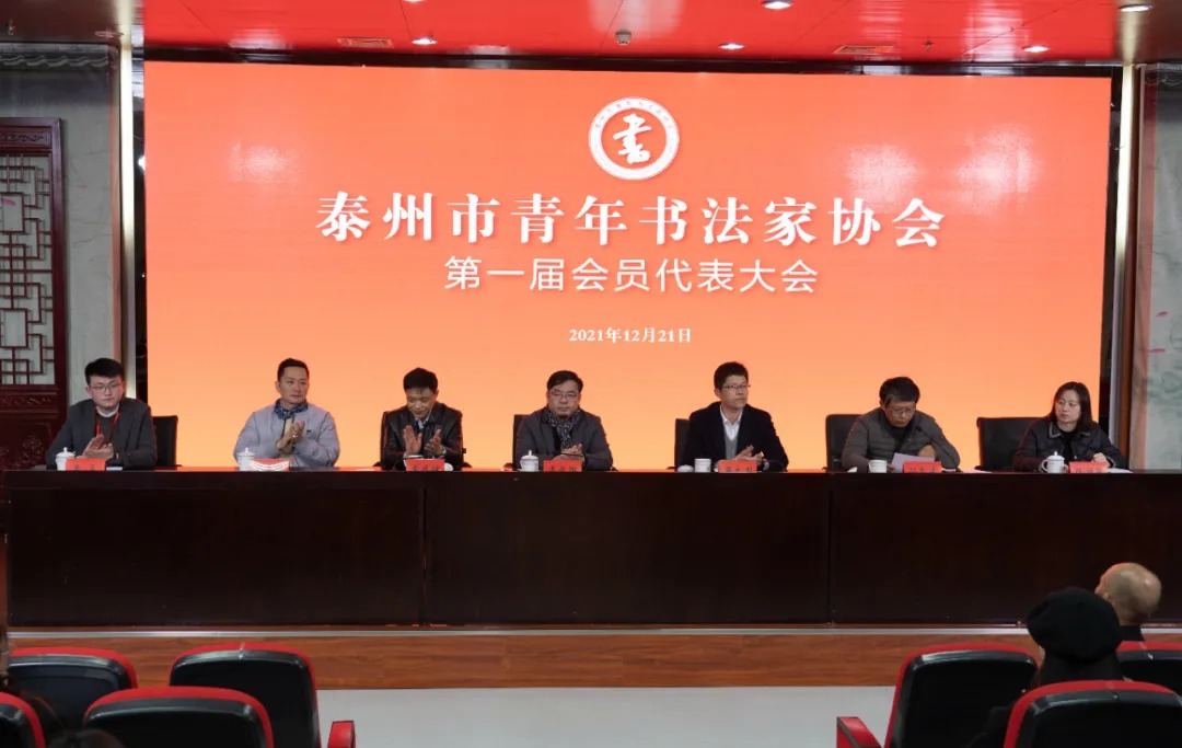 书法!泰州市青年书法家协会第一届会员代表大会召开,黄鑫当选主席