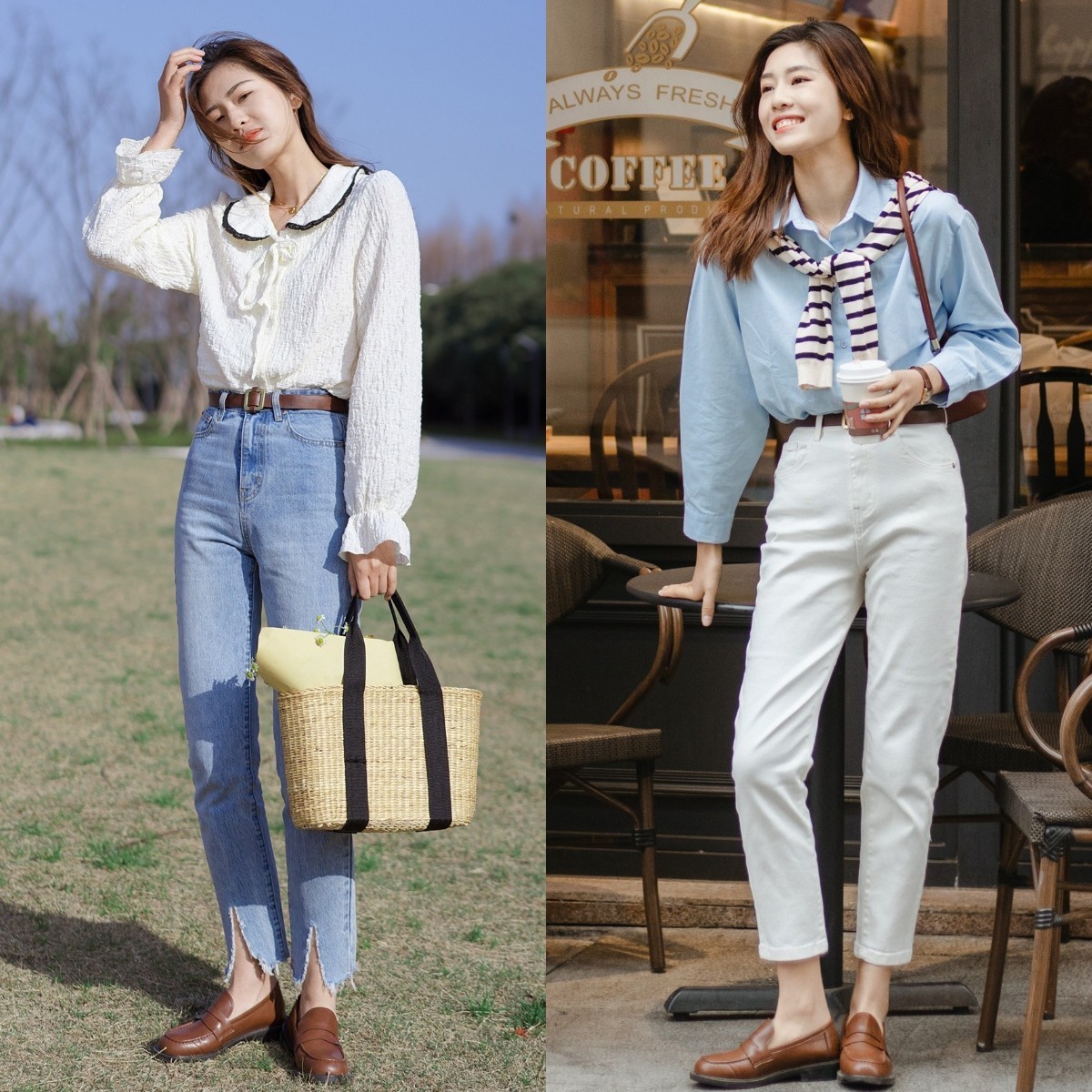 tips|“直筒裤”学会这几个穿搭技巧,显高显腿长