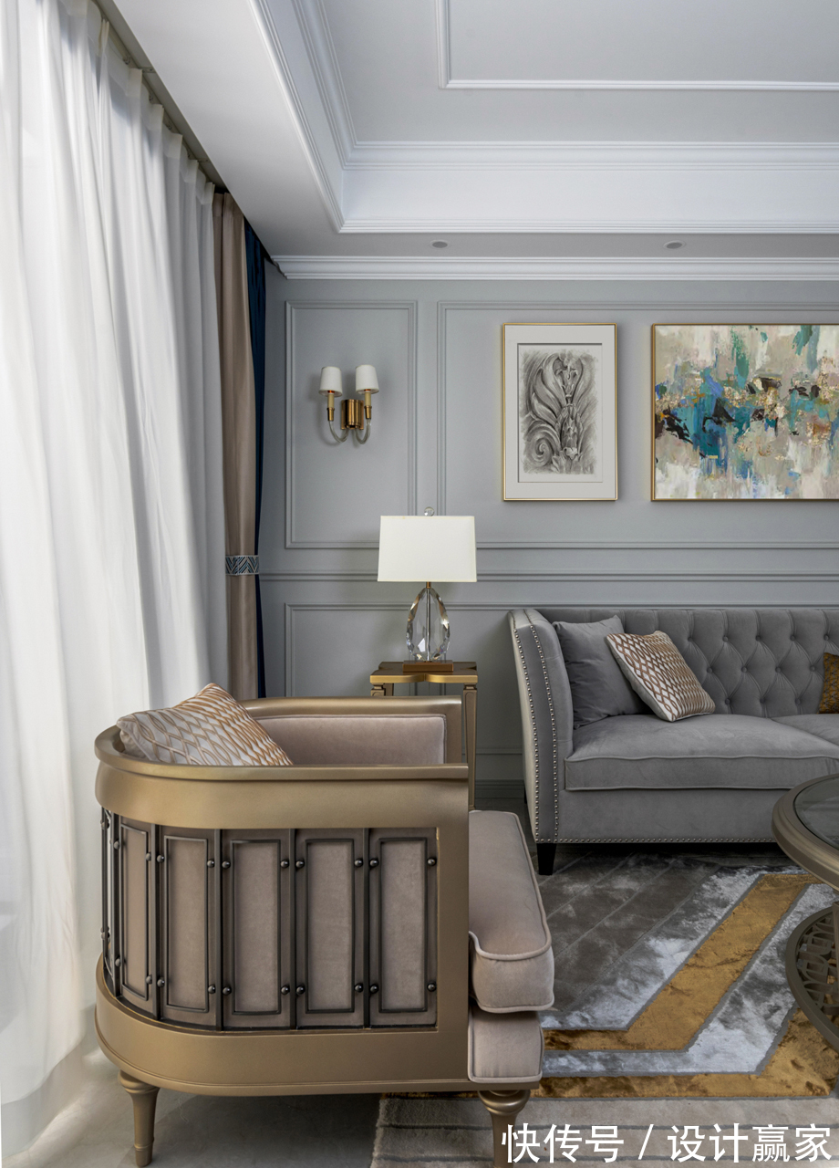 时尚|297㎡时尚美宅,华丽优雅的简美轻奢风,晒晒现场照