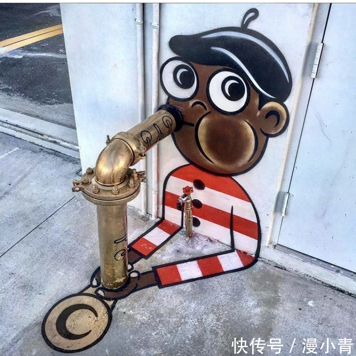 城市@旧水管变画布画出精彩彩绘,艺术家天马行空让街道变得多姿多彩