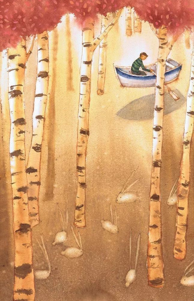 治愈插画$治愈插画:童年,像一个流丽繁复的梦