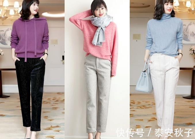 西装裤 女人过了40岁,请放弃“T恤+紧身裤”吧!美女教你这样穿:很高级