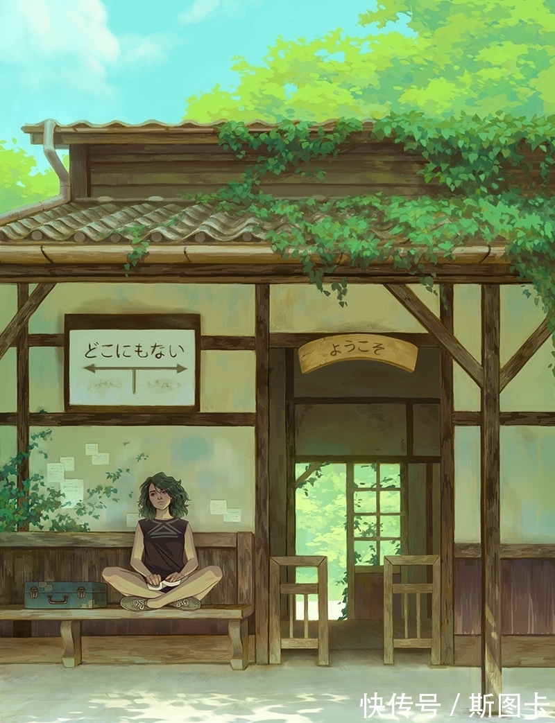 西方人@她是一位德国艺术家,却喜欢东方的艺术,她的插画也很东方