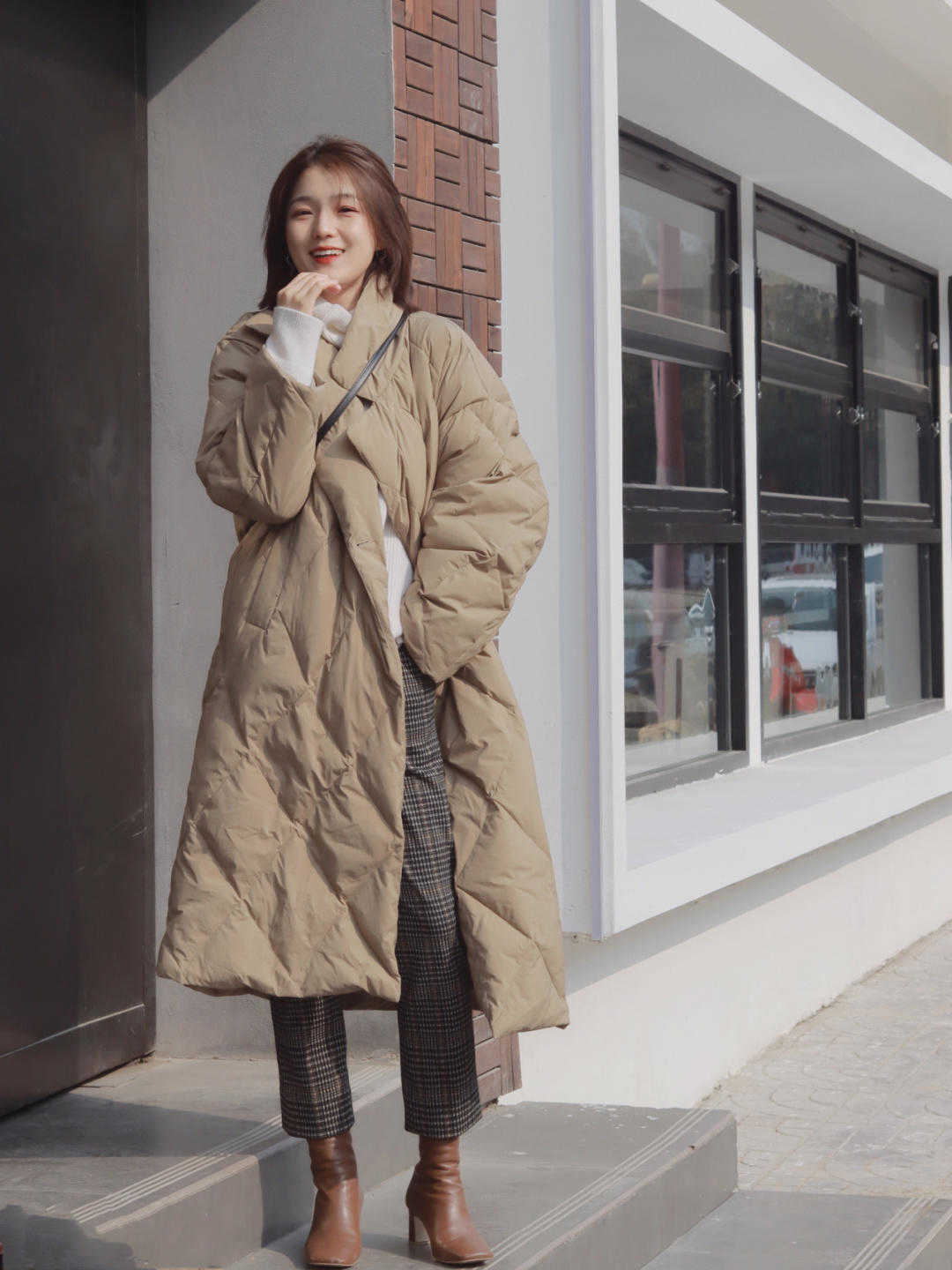 廓形|秋冬,还没备长款羽绒服,选这4套能让你提升气质,精致又保暖