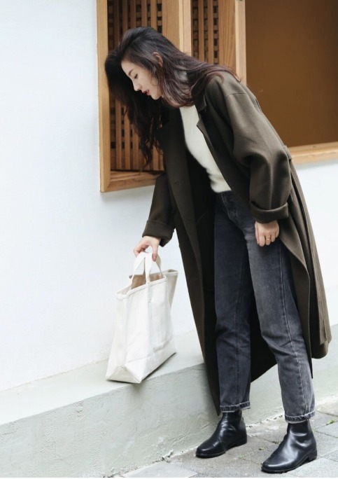 下半身|秋冬的大衣穿搭指南!搭配上半身裙或直筒裤,提升气质又高级洋气