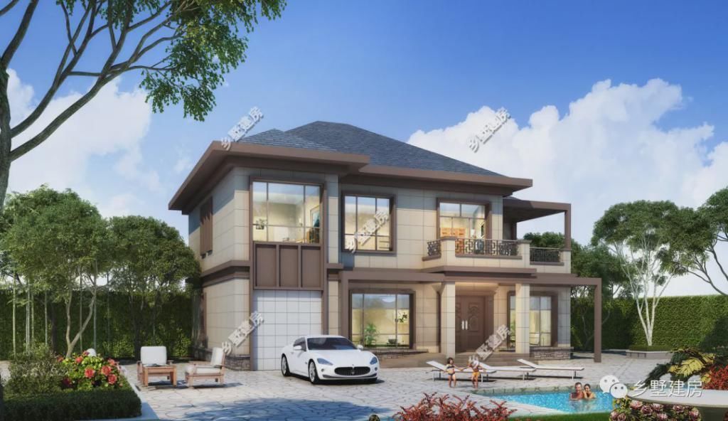 占地面积|分享5款农村自建别墅,带个车库很拉风,成功人士必备