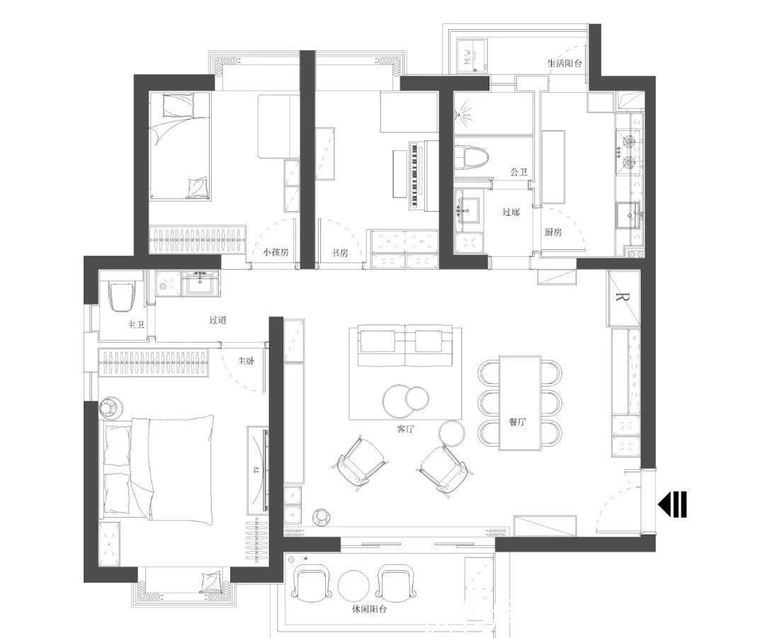 日式|120㎡现代日式风，简约舒适的装修效果，一点也不输给豪宅！