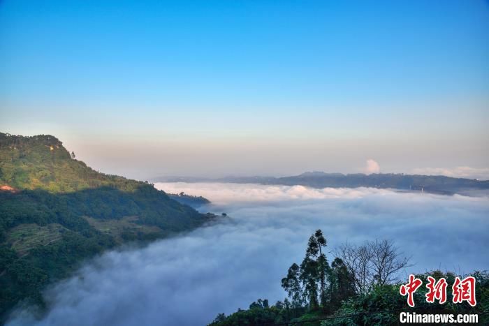 小镇|重庆沿江小镇出现壮观云海美景